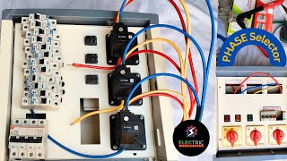 Electrical Phase Selector DB Panel Connection wiring ।। How to make electrical Phase selector panel
