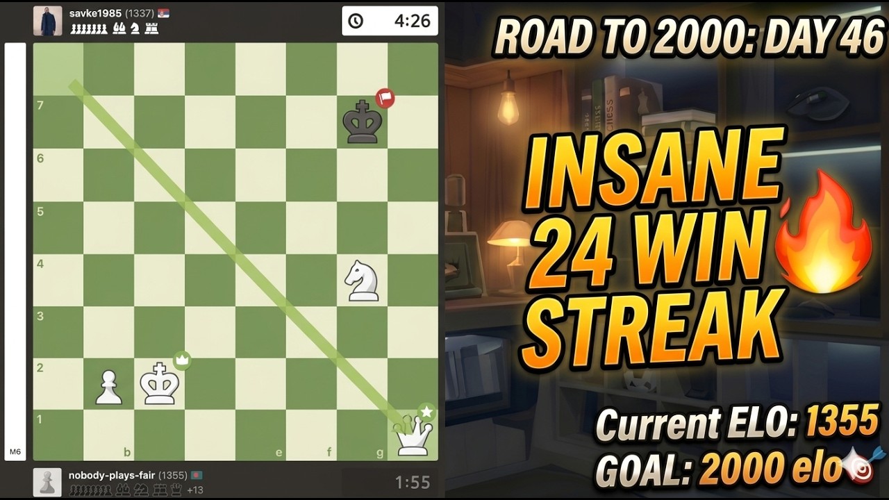 ROAD TO 2000 ELO ON CHESS COM - DAY 46 - YouTube
