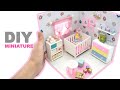 Diy miniature dollhouse room 8 nursery room  babys room  manilature