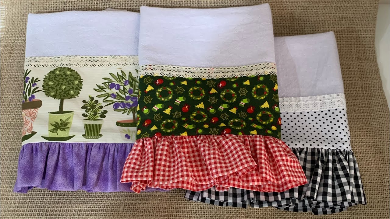 Pano de prato com babado