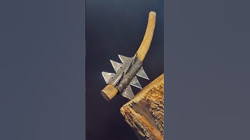 Making Medieval Spiked Weapon #survival #art #diy  #creativesurvival #making #shortvideo #viralvideo