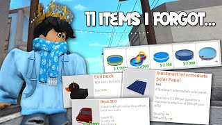 11 ITEMS AND FEATURES I FORGOT ABOUT IN BLOXBURG...