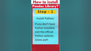 How to set up Pandas ? | Python Library for Data Science Interview Q&A