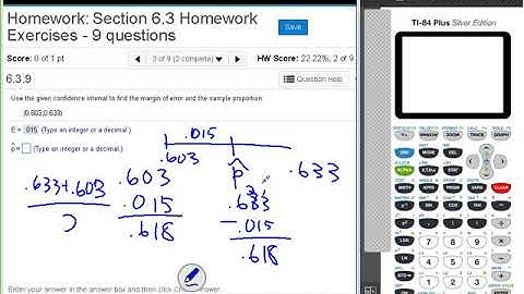 Dr  Swiersz Video Solving Section 6 3 Homework Exercises #1 Through #4   20170717 Stats