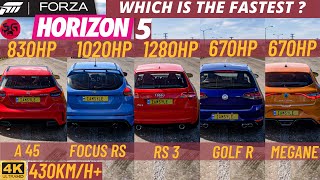 Forza Horizon 5 Top 6 Fastest Super Hatchback Cars Top Speed Battle screenshot 1