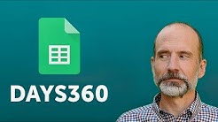 Google Sheets - Use the DAYS360 Function to Calculate Interest 