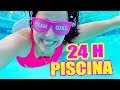 RETO EXTREMO 24 HORAS EN LA PISCINA! TERMINA MAL... SandraCiresArt