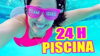 RETO EXTREMO 24 HORAS EN LA PISCINA! TERMINA MAL... SandraCiresArt