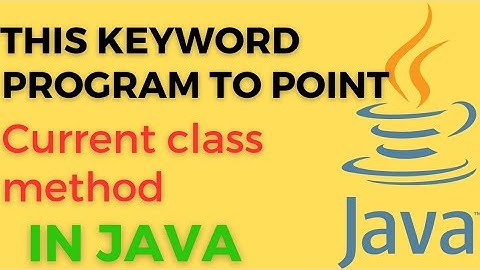 Pointing current class method using this keyword in Java| Hindi