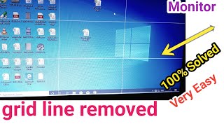 How to remove grid line🙏Asus monitor 🙏vertical problem solved 👈desktop grid line solved 🙏computer