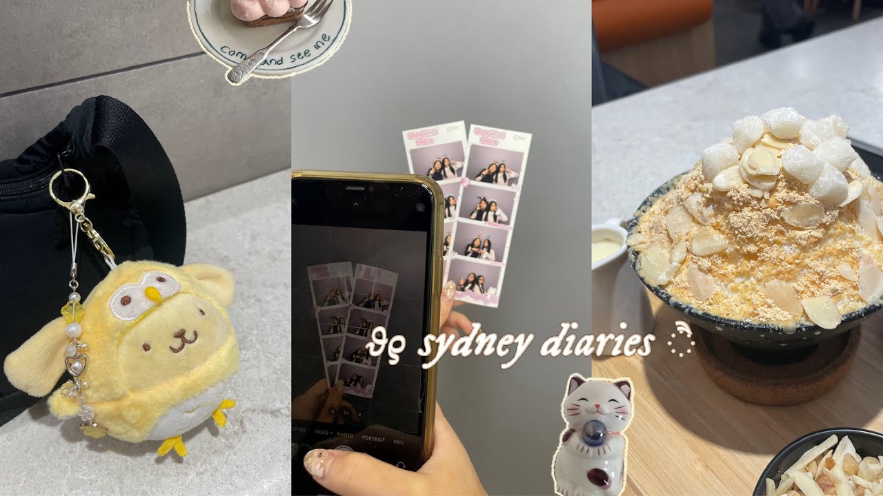 ᨳ ₊˚ sydney diaries 🍮🫧 | uni, arcade, photobooth, gacha, restaurants