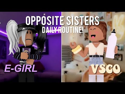 Vsco Vs Egirl Opposite Sisters Daily Routine Bloxburg Roleplay Faeglow - sister tag with amberry roblox bloxburg