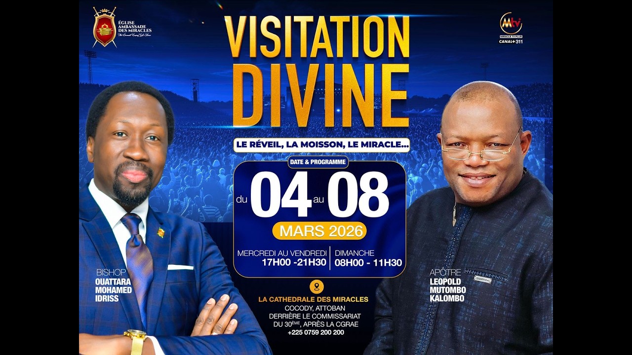 VISITATION DIVINE I JOUR 1I  MER 04 MARS 2026 I APOTRE LEOPOLD MUTOMBO