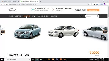 car rental website php mysql | laravel