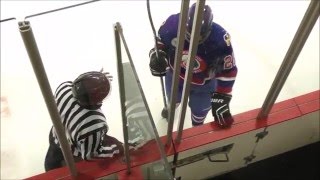 AHAI Playoffs 2016 Winnetka Warriors Bantam Major Hockey vs Northbrook Bluehawks 4-2 Win 2/24/2016