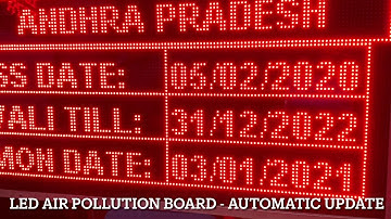 LED Pollution Air Quality Digital board - Automatic update