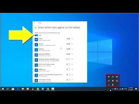 How to Show All System Tray Icons on Windows 10 Taskbar