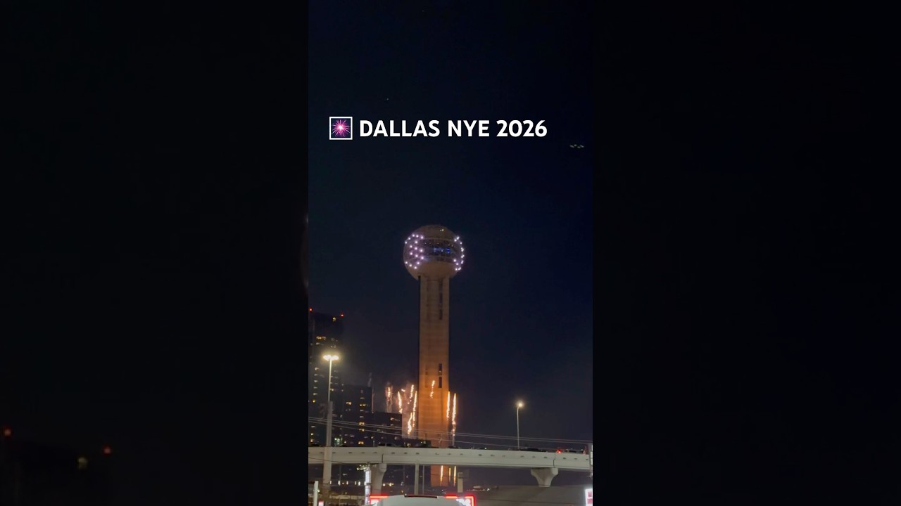 DALLAS REUNION TOWER FIREWORKS 🎆 | EPIC NEW YEAR COUNTDOWN 2026 | WELCOME 2026!