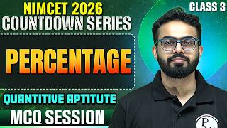 NIMCET 2026 Percentage Class 3 | NIMCET 2026 | Free Countdown Series | BY Parth Sir