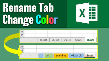 How to Rename and Change Tab Color in Excel Easy