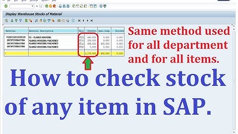 8 How to check stock of any item in SAP by use of MB52! Stock Overview in SAP MMBE!