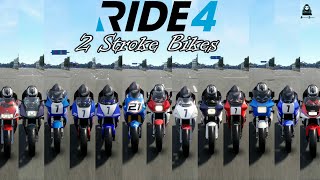 Top 13 Fastest 2 Stroke Bikes Top Speed Battle Ride 4 Honda, Suzuki, Yamaha, Kawasaki , Suter