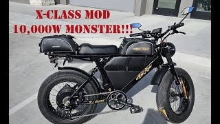 My insane Xclass mod, a 72V e-bike with a 5000W motor sporting 10,000W of peak power!!!