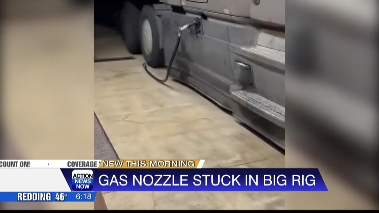 CHP warns drivers after big rig driver leaves gas station with nozzle