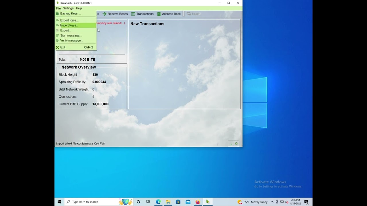 BeanCash v1.4RC Release Preview