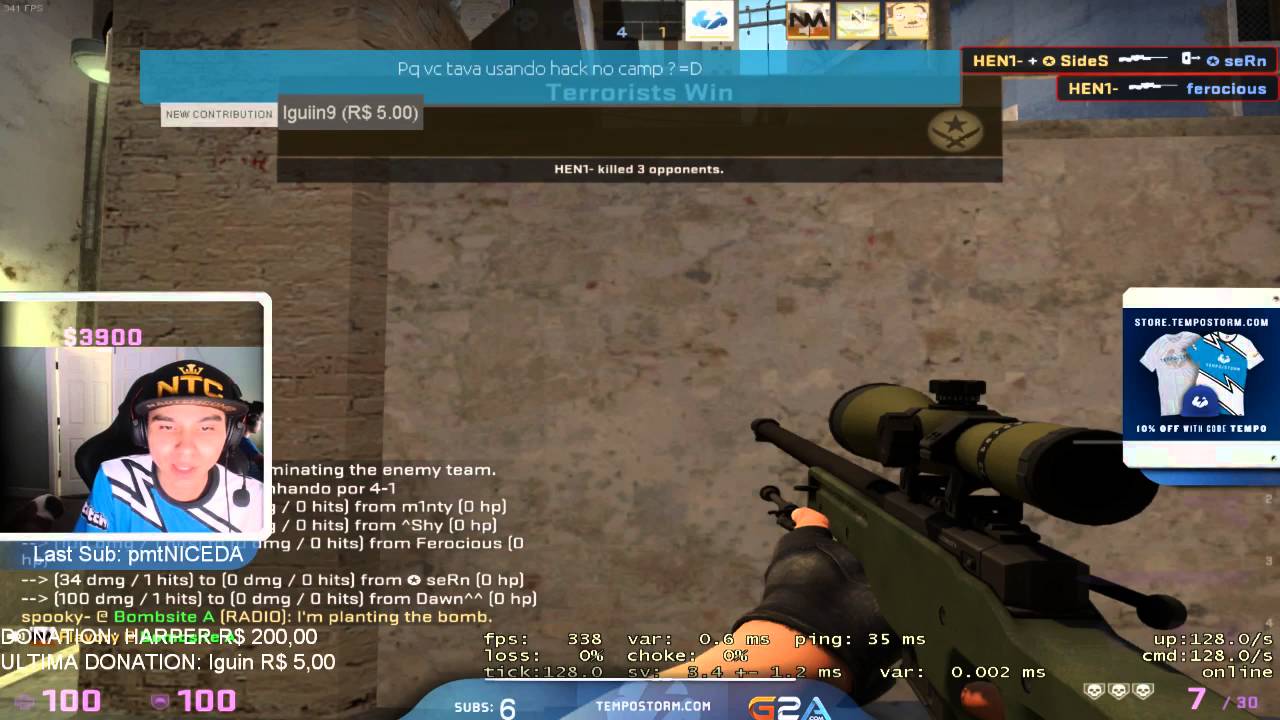 So I was watching HEN1's stream when he made this shot