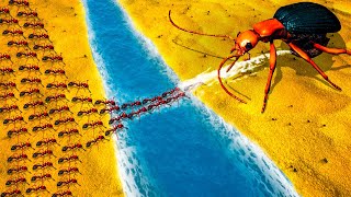 NEW Fire Ants vs Bombardier Beetle in Empires of the Undergrowth Update  Fire Ant Bridge Battle!