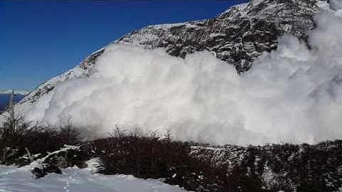 Tourists have close call with massive avalanche in Chile