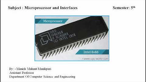 Microprocessor and Interface | Unit 2 | Lecture 3 | 8086 Pin diagram