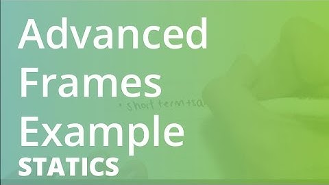 Advanced Frames Example | Statics