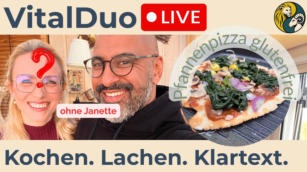 Glutenfreie Pfannenpizza LIVE – Kochen, Lachen & Klartext | VitalDuo
