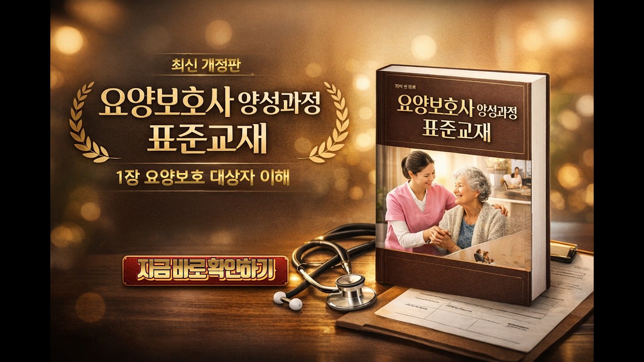 요양보호사 표준교재 1장 완벽 정리｜요양보호 대상자 이해, 시험에 꼭 나옵니다