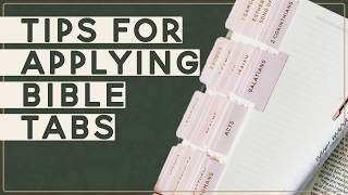Tips For Applying Bible Tabs