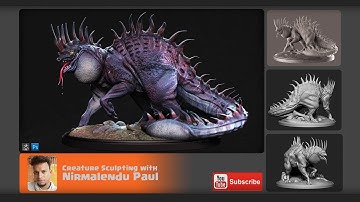 Creature Sculpting in Zbrush Timelapse