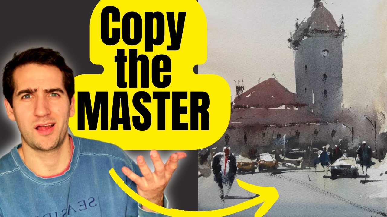 Городской пейзаж в стиле акварели Альваро Кастаньета (полный урок!)