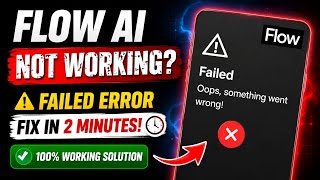 Oops Something Went Wrong Problem Fix | Google Flow AI Update 2026 🔥