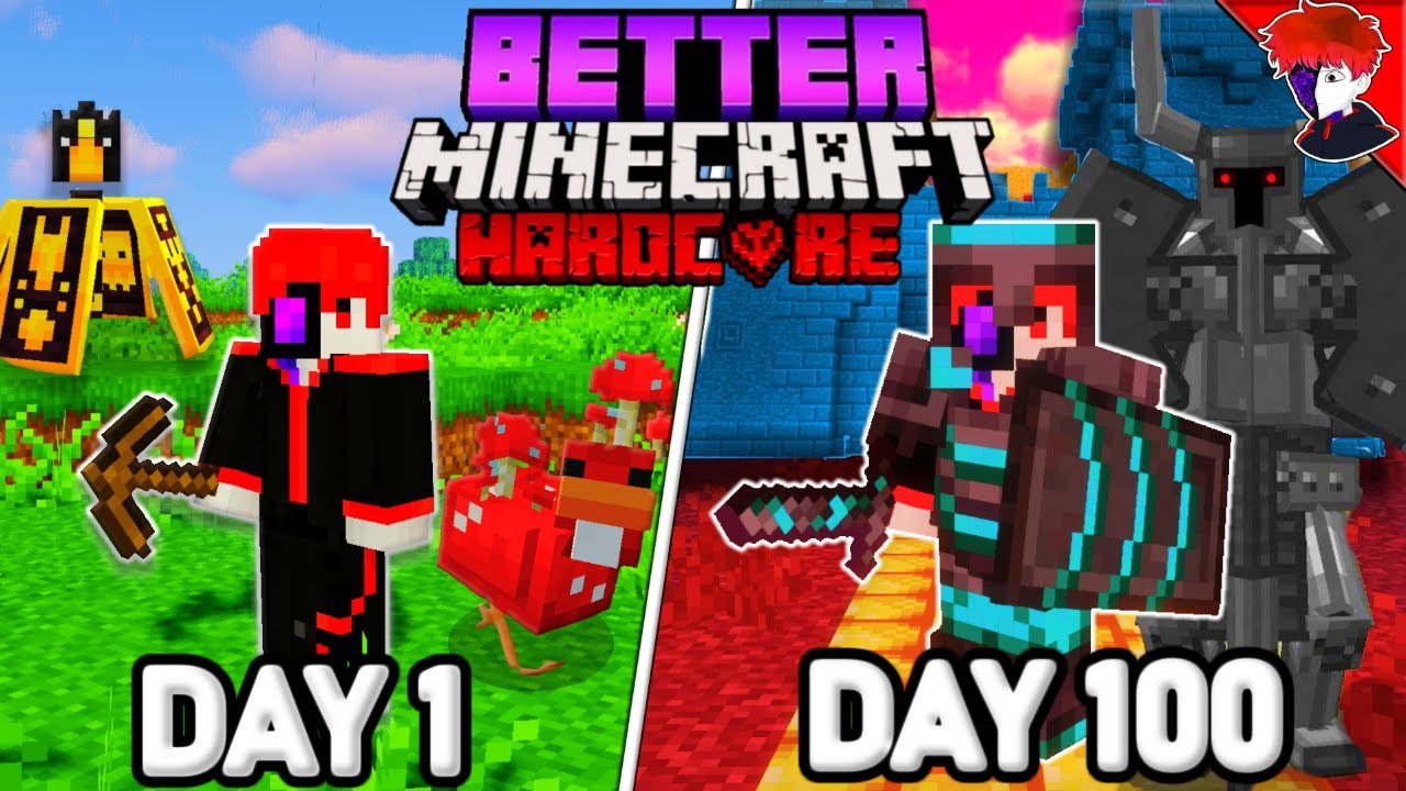 I Survived 100 Days in BETTER Minecraft HARDCORE…