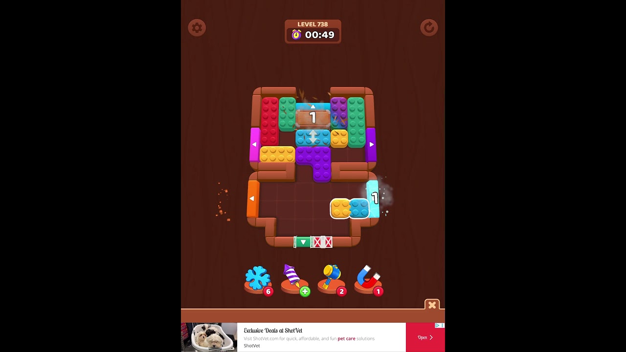 Color block puzzle 3d jam level 738 7-19-26 - YouTube