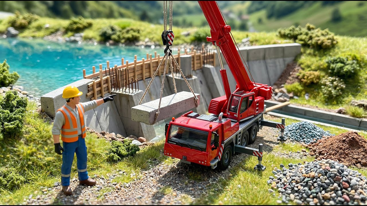 🚧🏞️ Building a Miniature Dam in Rural America | Satisfying Miniature Construction ASMR