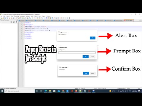 Popup boxes in java script || alert box || prompt box || confirm box in urdu