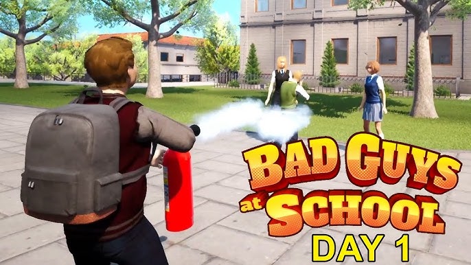 Bad Guys At School - Day 1 - Game Walkthrough - (Funny Game) - YouTube