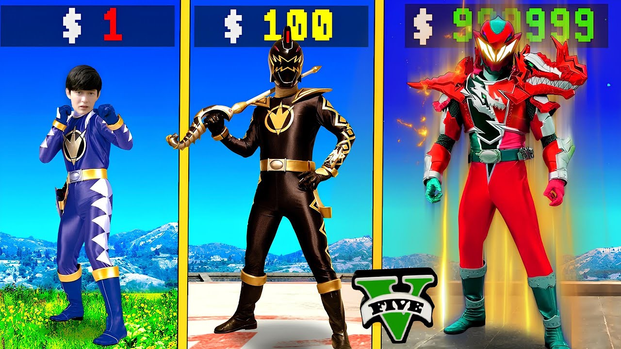 ကျနော် အရမ်းကြမ်းတဲ့ Dino Thunder ပါဝါရိန်းဂျားဖြစ်ခဲ့တယ် | I became Dino Thunder Power Ranger GTA V