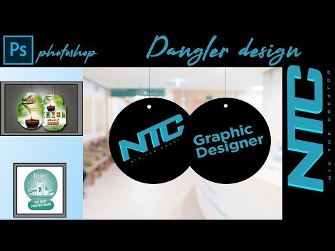 How to make Dangler Design in photoshop cc  | NIK THE CREATOR | K