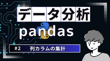 【#2 列カラムの集計】データ分析に必須！pandas ライブラリの使い方を徹底解説