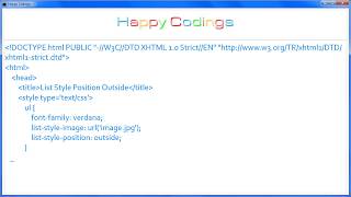 HTML | List style position outside