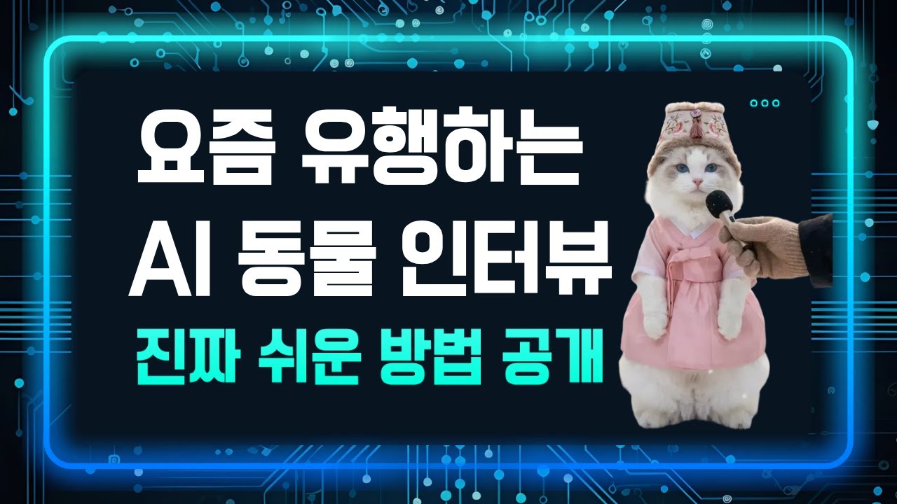 요즘 유행하는 AI 동물 인터뷰, 진짜 쉬운 방법 공개